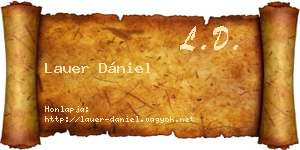 Lauer Dániel névjegykártya